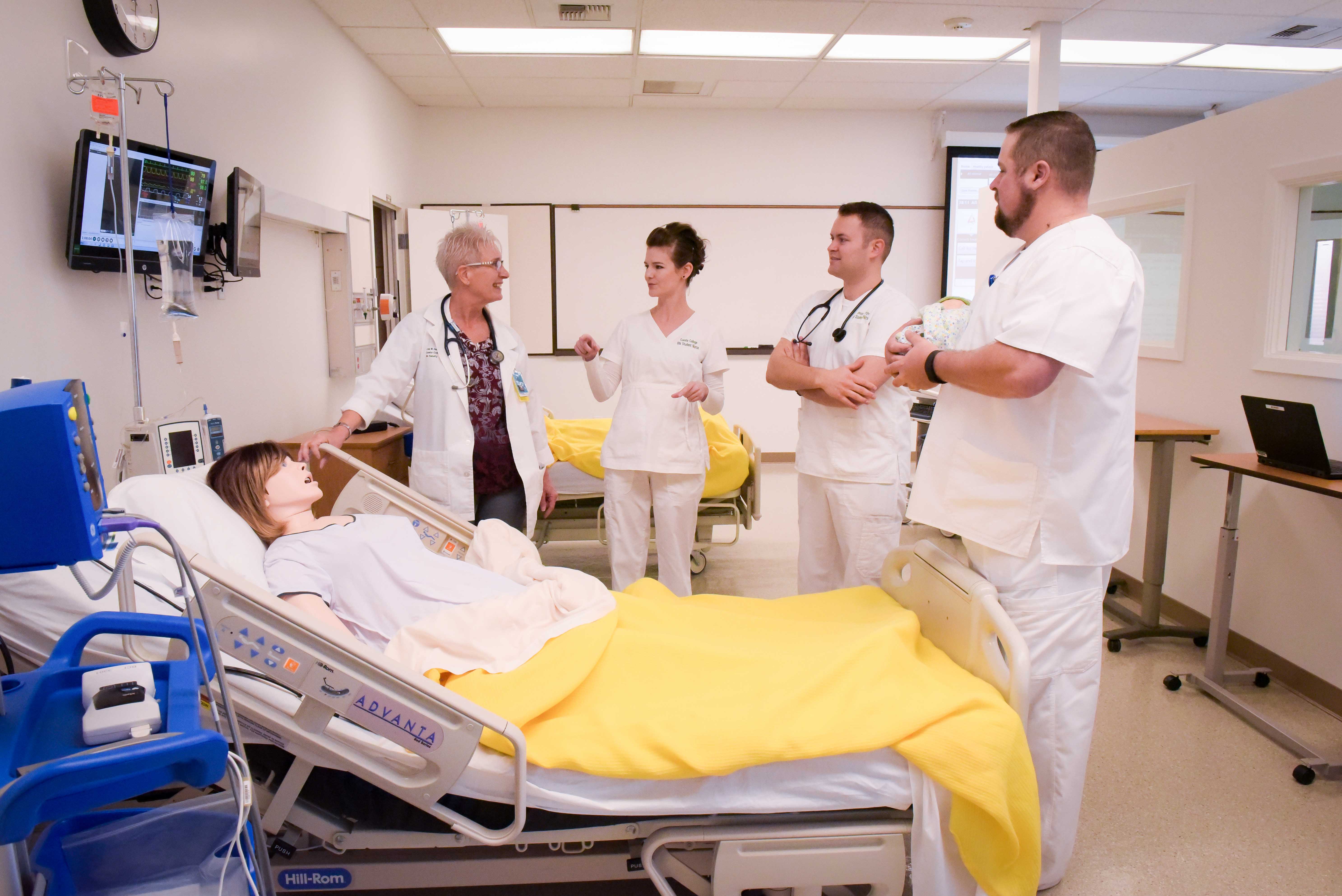 Nurses in training in classroom