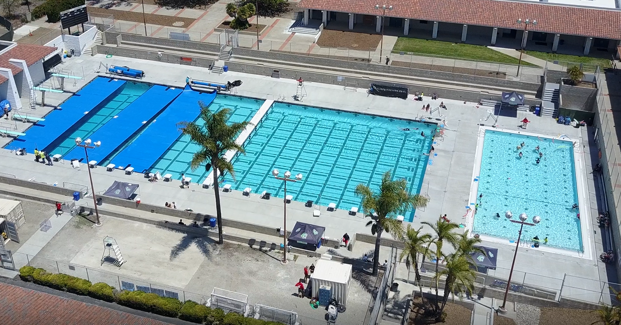 aerial view of pool
