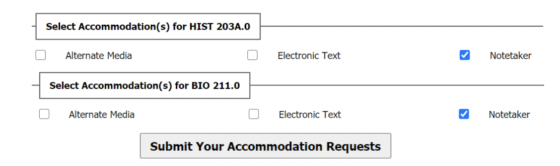 select submit