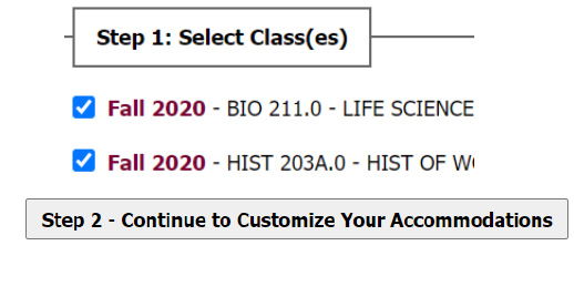 select classes